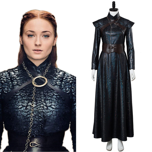 Le Trone De Fer 8 GOT Game of Thrones 8 Sansa Stark Cosplay Costume