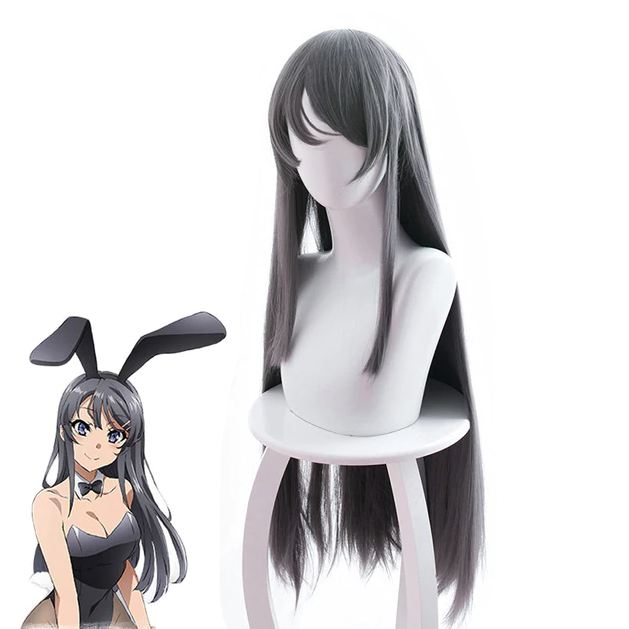 Seishun Buta Yarou Sakurajima Mai Bunny Girl Cosplay Perruque