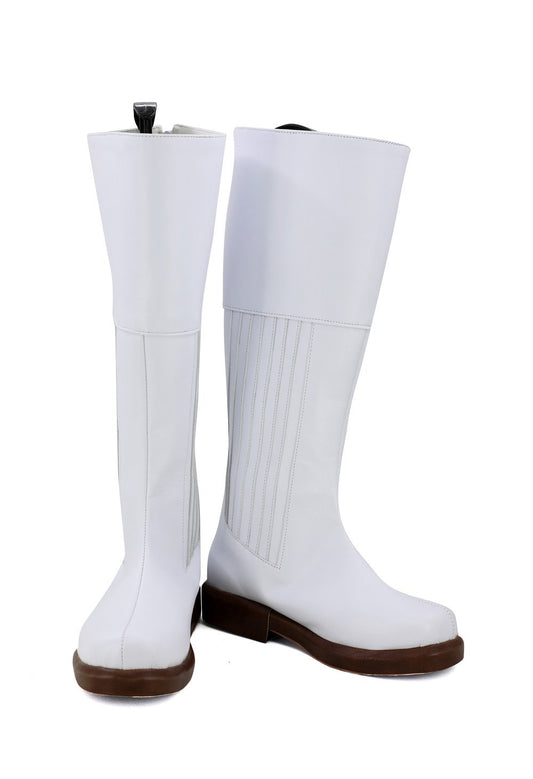 Princesse Leia Bottes Blanches Cosplay Chaussures