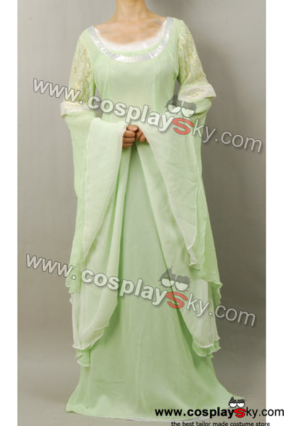 Le Seigneur des anneaux Arwen Robe Verte Claire Cosplay Costume
