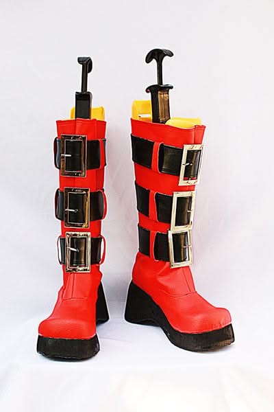 Togainu no Chi Rin Bottes Rouges Cosplay Chaussures