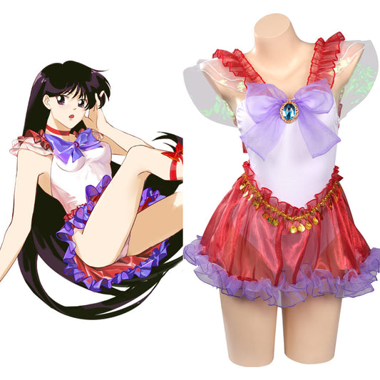 Sailor Moon：Sailor Mars Hino Rei Maillot de Bain Cosplay Costume-Cossky