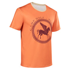 Adulte TV Percy Jackson T-shirt Orange Cosplay Costume