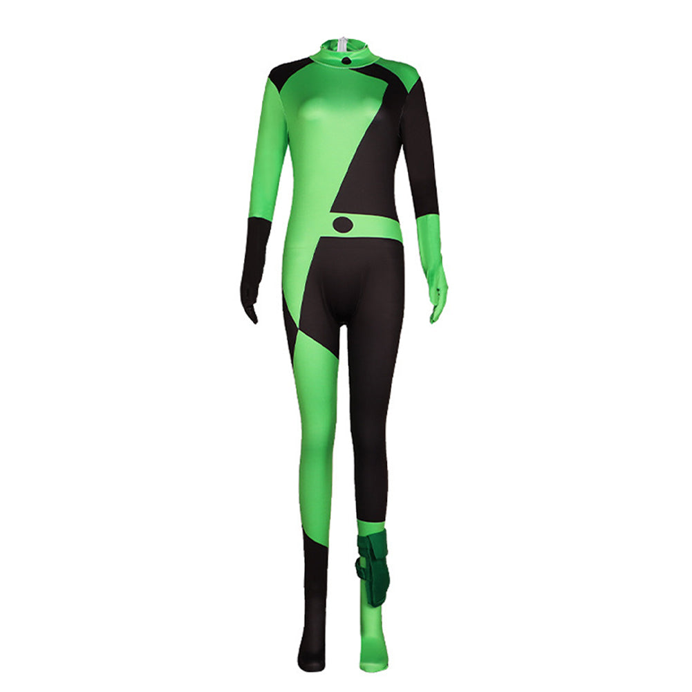 Anime Kim Possible Shego Combinaison Imprimée Cosplay Costume