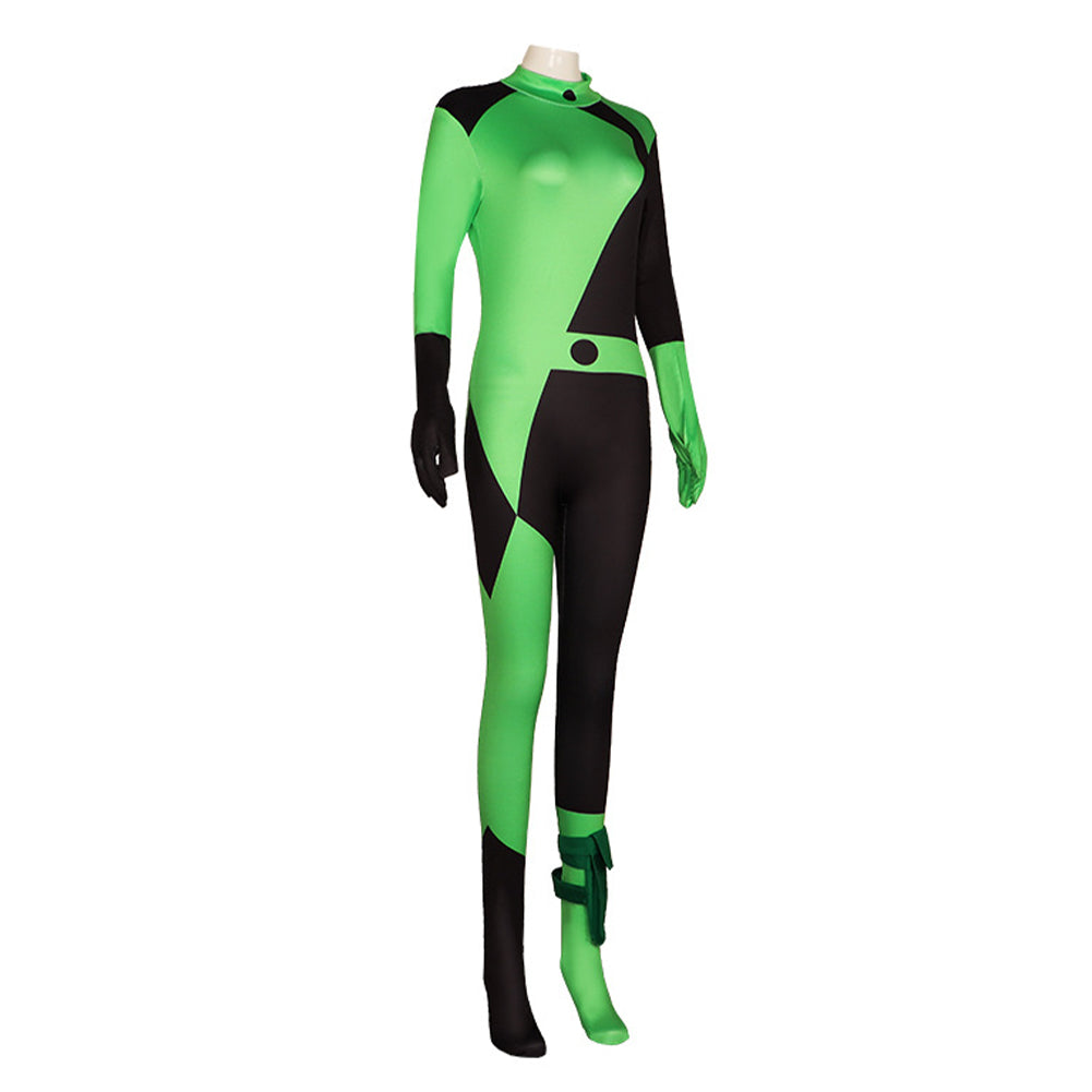 Anime Kim Possible Shego Combinaison Imprimée Cosplay Costume