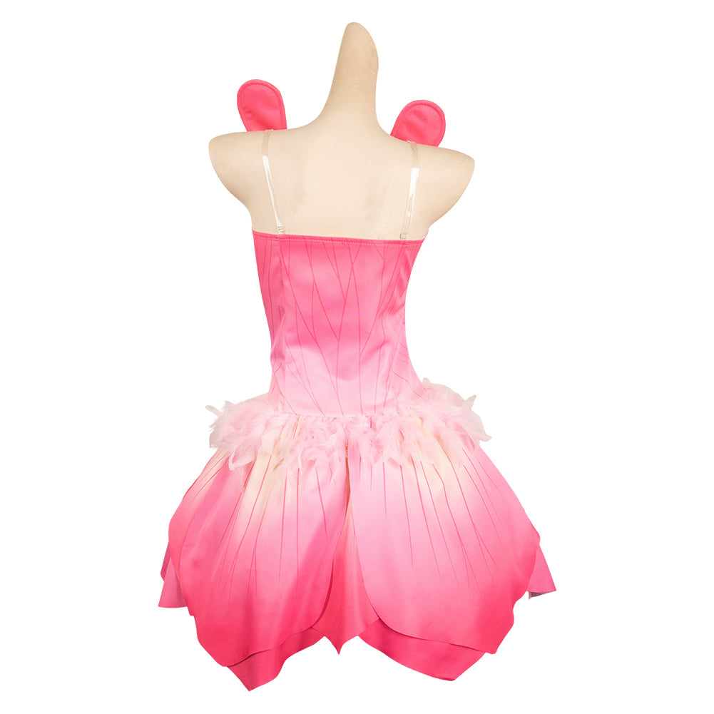 Barbie Elina Ensemble de Robe à Pétales Rose Cosplay Costume