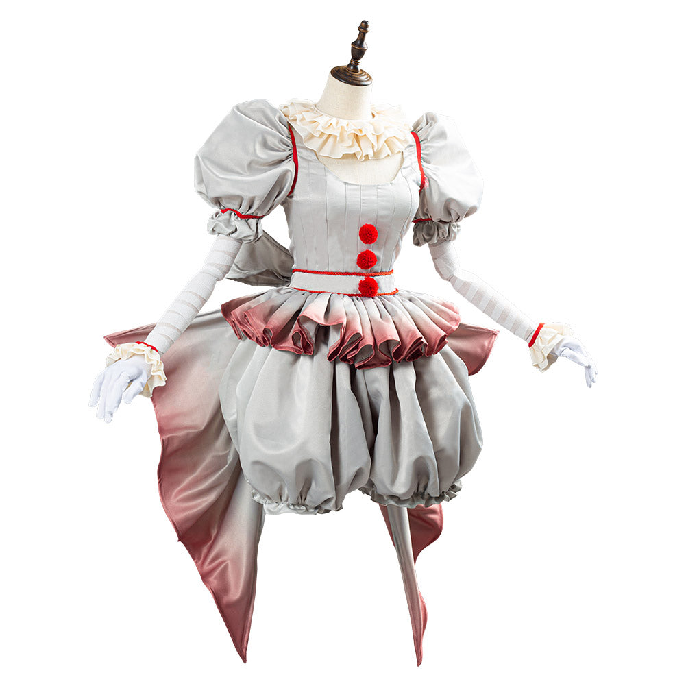 Horror Pennywise Le Costume de Clown aux Femmes Halloween Carnaval
