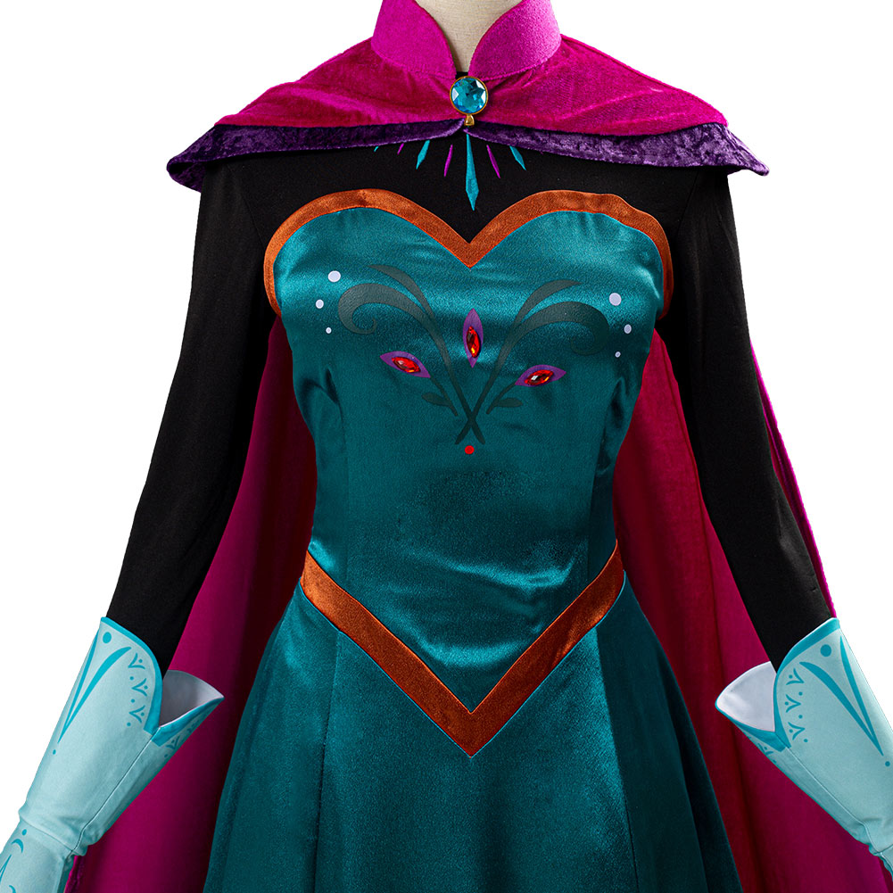 La Reine des neiges Frozen Elsa Robe Halloween Carnaval Cosplay Costum –