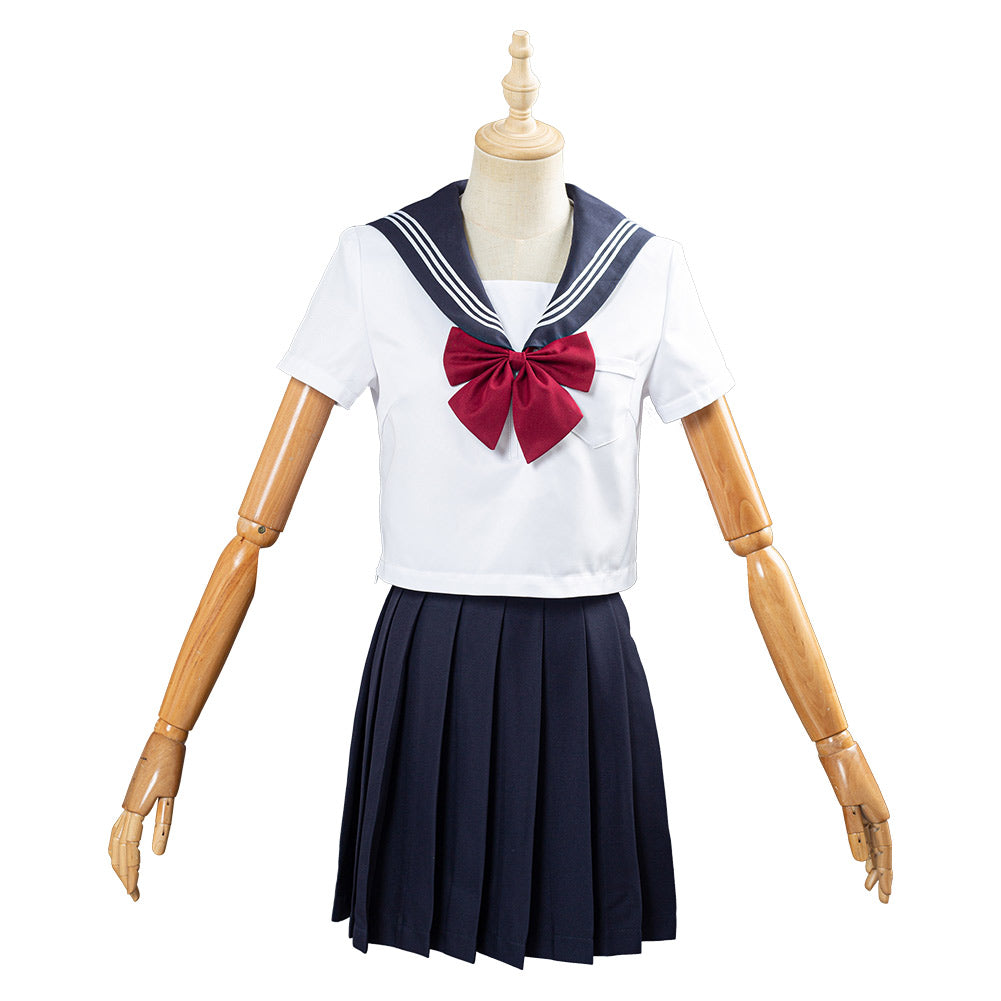 Court Uniforme de Marin Été Jupe Tenue JK Lycée Uniforme Classe Uniforme Etudiant Cosplay Costume