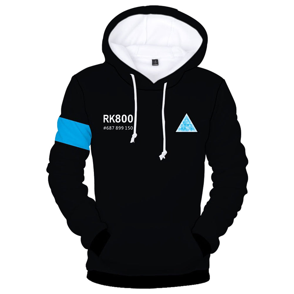 Detroit: Become Human Connor RK800 & Kara Hoodie Noir Cosplay Costume