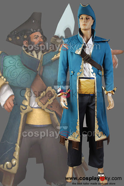 DOTA 2 Amiral Kunkka Uniforme Cosplay Costume
