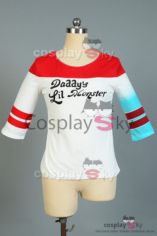 Suicide Squad Harley Quinn Tee-shirt Cosplay Costume