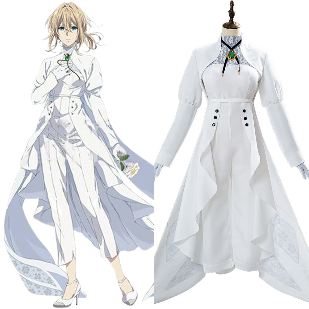Violet Evergarden Eternity and the Auto Memories Doll Violet Robe Blanche Cosplay Costume