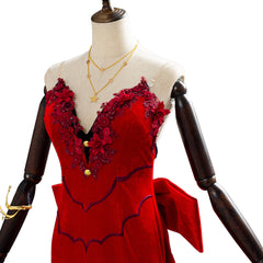 Final Fantasy VII Remake FF7 Aerith Aeris Gainsborough Robe Rouge Cosplay Costume