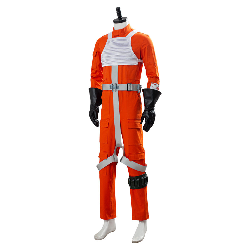 Star Wars X-Wing Rebel Pilote Uniform Orange Cosplay Costume