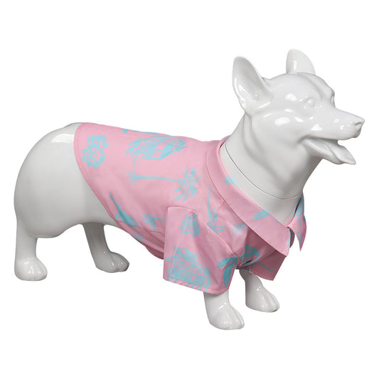 Film Barbie Ken Chemise Imprimée Rose Costume Pour Animal