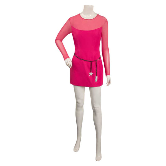Film Barbie Robe en Maille Rose Femme Cosplay Costume