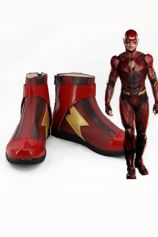 Justice League 2017 Barry Allen Flash Bottes Cosplay Chaussures