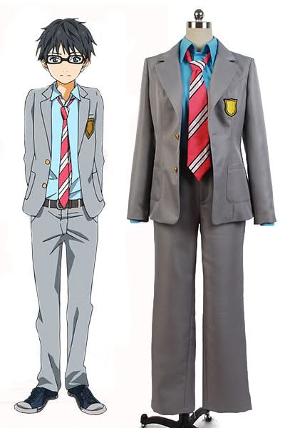 Kimi no Uso Your Lie In April Kousei Arima Uniforme Cosplay Costume