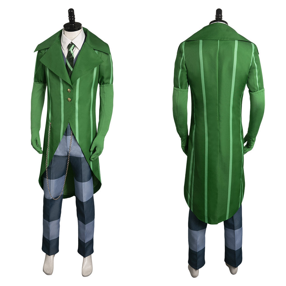 mens halloween green suit villain costume green suit outfit Cosplay Costume Outfits Halloween Carnival Suit