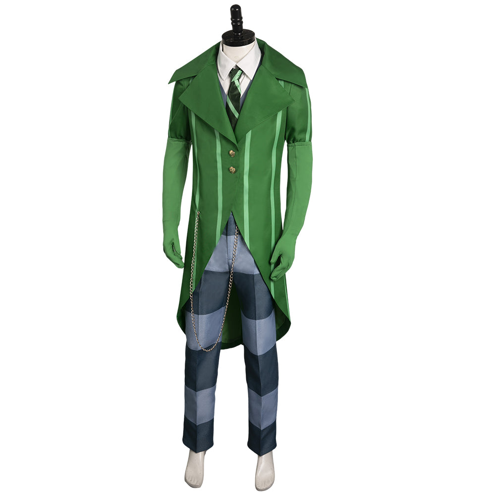 mens halloween green suit villain costume green suit outfit Cosplay Costume Outfits Halloween Carnival Suit