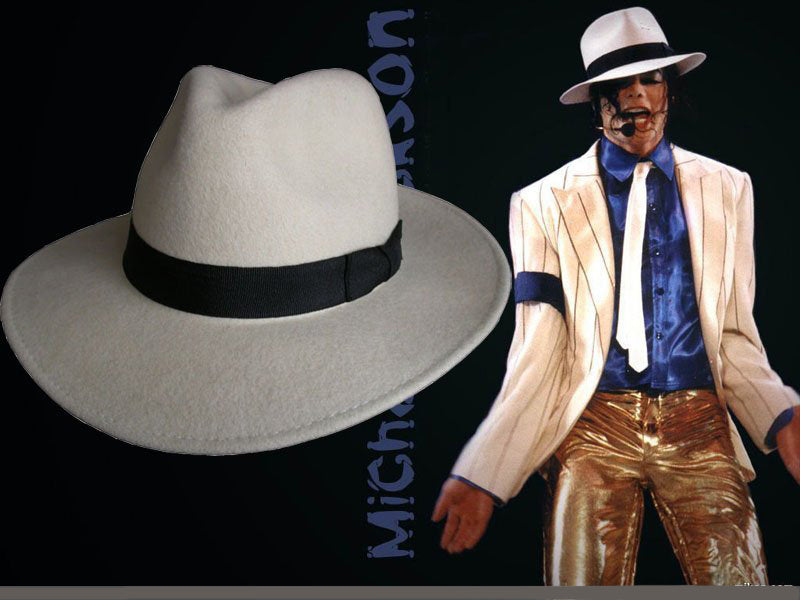 Michael Jackson Borsalino Blanc Cosplay Accessoire Livraison Gratuite