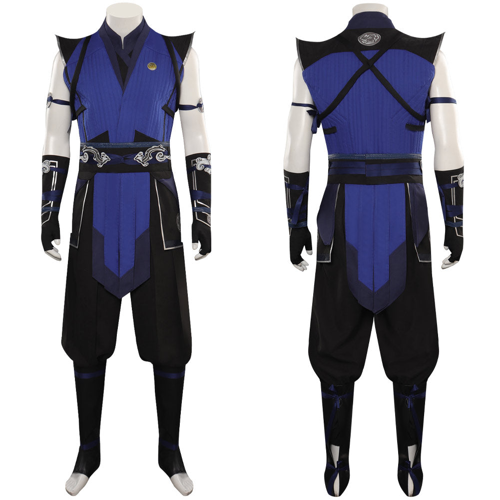 Mortal Kombat Sub-Zero Bleu Tenue Jeu Homme Cosplay Costume
