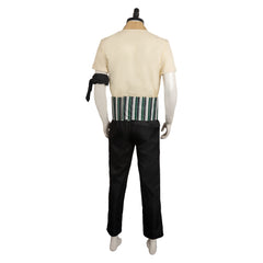 One Piece Roronoa Zoro Version Live-action Blanc Tenue Cosplay Costume