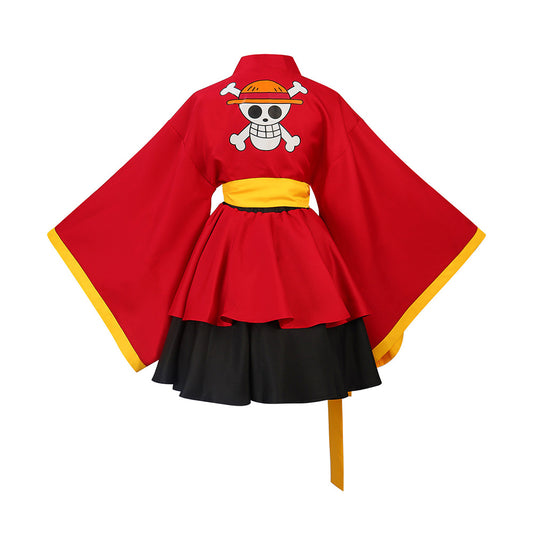 One Piece Skeleton Lolita Robe Cosplay Costume Design Original