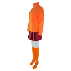 Scooby-Doo Velma Uniforme Orange Cosplay Costume Ver.2
