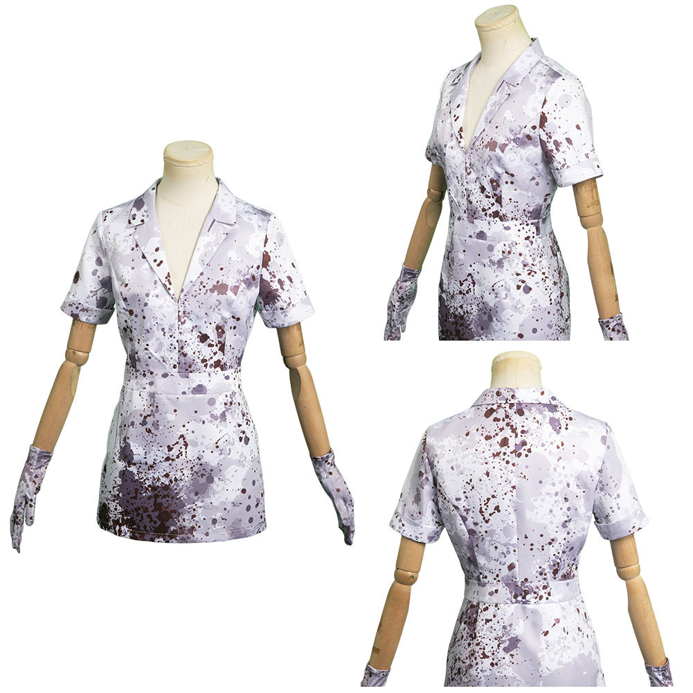 Silent Hill 2 Remaked Monster Nurse Blanc Robe Cosplay Costume Halloween