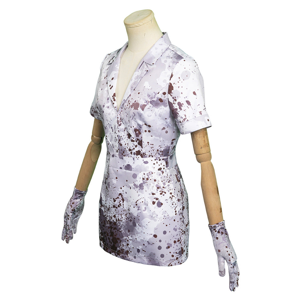 Silent Hill 2 Remaked Monster Nurse Blanc Robe Cosplay Costume Halloween