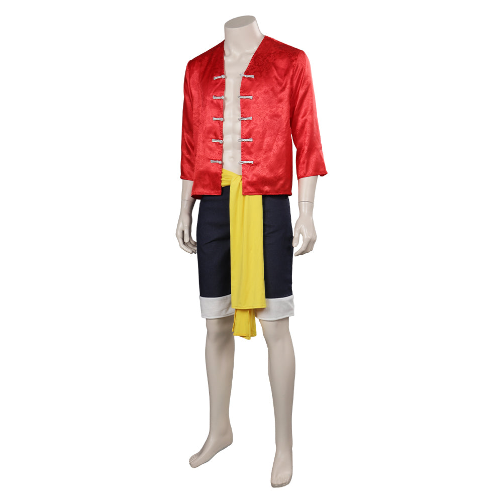 TV One Piece Luffy Rouge Tenue Cosplay Costume