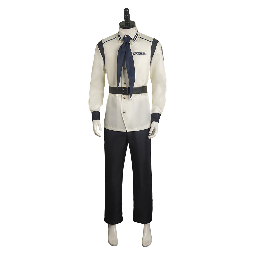 TV One Piece Navy Marine Tenue Cosplay Costume