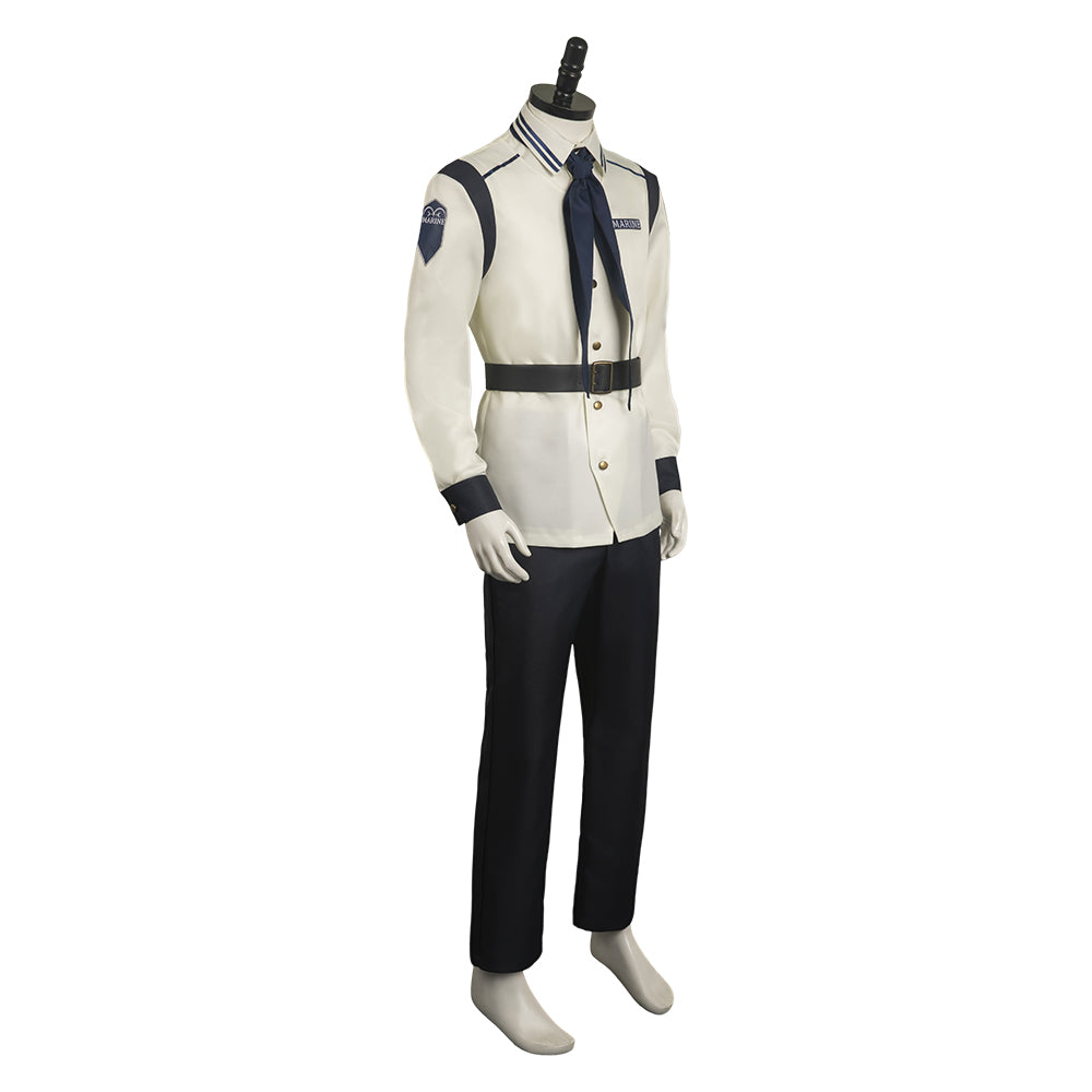 TV One Piece Navy Marine Tenue Cosplay Costume