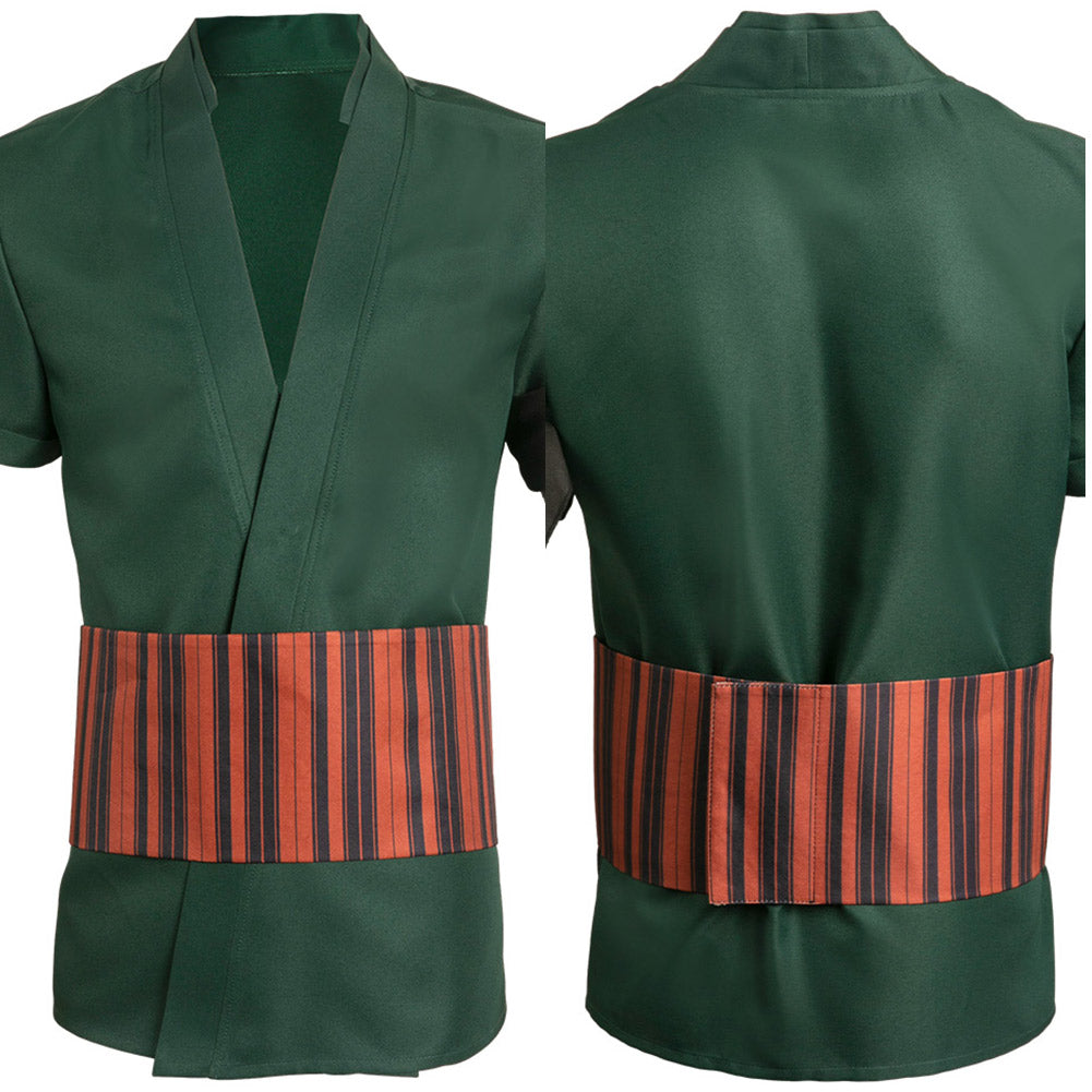 Zoro One Piece Veste Vert Cosplay Costume